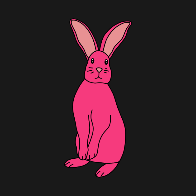 Pink Bunny by Kelly Louise Art