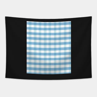 plaid checked pattern vichy tartan sky blue Tapestry