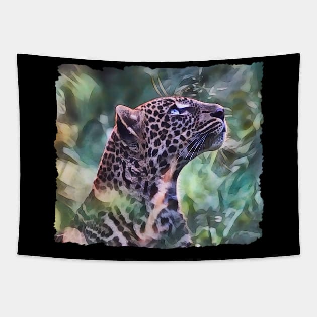 Leopard In Sunlight Tapestry by PhotoArts