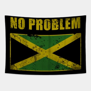 Vintage Jamaica No Problem Jamaican Flag Tapestry