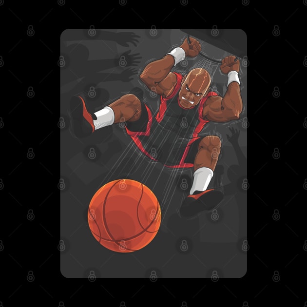 Basketball Player Doing Slam Dunk by Asykar