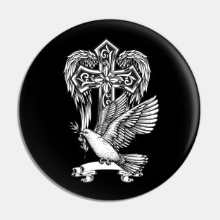 CROSS BIRD DESIGN SHIRT Pin