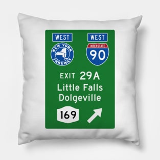 New York Thruway Westbound Exit 29A: Little Falls Dolgeville Rte 169 Pillow