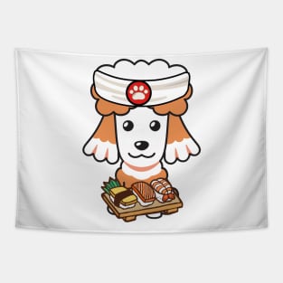 Sushi Chef poodle Tapestry