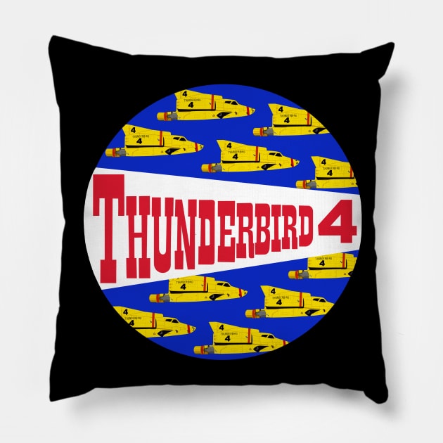 Thunderbirds 4 Sea Craft Piloted by Gordon Tracy Pillow by EmmaFifield