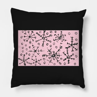 Pink Snowflakes Pillow