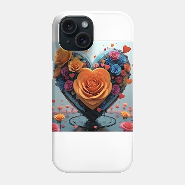 hearts and roses Phone Case by bogfl