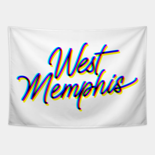 West Memphis -3-D Script Tapestry by rt-shirts