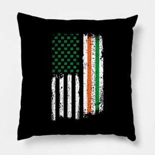 Irish American Shamrock Flag -Us Paddy - St Patricks Day Pillow