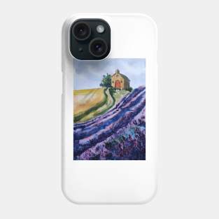 Watercolours Field of Lavenders Phone Case