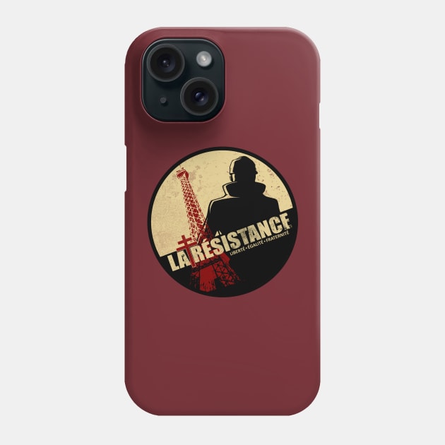 WW2 French Resistance - La Resistance (distressed) Phone Case by TCP