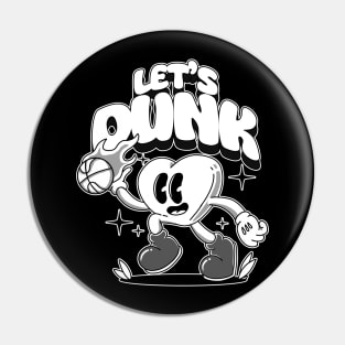 love cartoon basketball b&w Pin