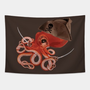 Octopus Pirate Tapestry