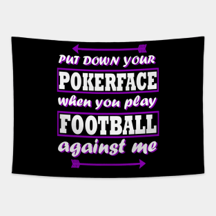 American Football Touchdown Girl Saying Tapestry