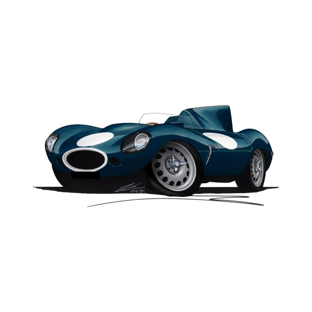 Jaguar D-Type (Racer) Dark Blue by y30man5