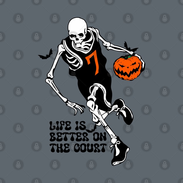 Basketball skeleton Halloween by funNkey