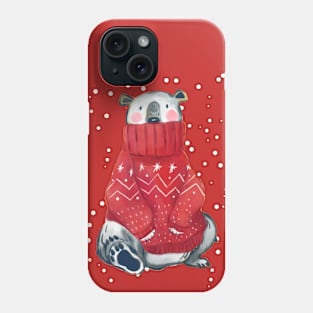 Happy winter - freezing bear Phone Case