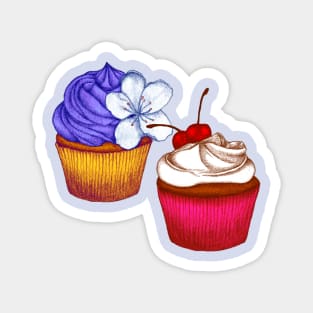 Cupcake Siblings Magnet