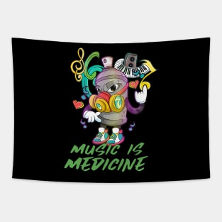 Music Graffiti cartoon Tapestry