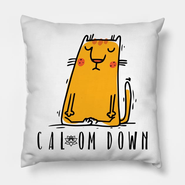 You Need to Cal OM Down Yoga Cat Pillow by little osaka shop