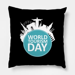 World Tourism Day Work Save Travel Repeat Travel Enthusiast Pillow