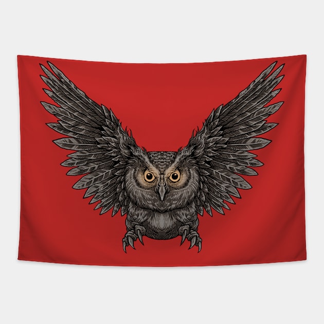 Owl Tapestry by akawork280