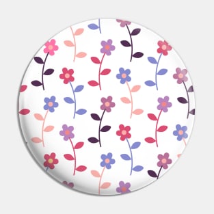 Graphic Pattern Flower Pin