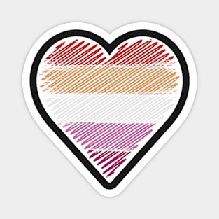 Lesbian - Lgbt Pride Heart Magnet