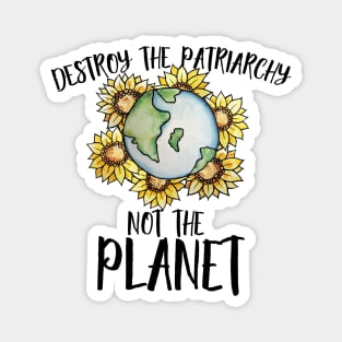 Destroy the patriarchy not the planet Magnet