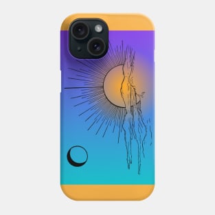 Teal Moon Purple Sun Phone Case