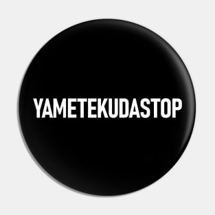 YAMETEKUDASTOP Pin