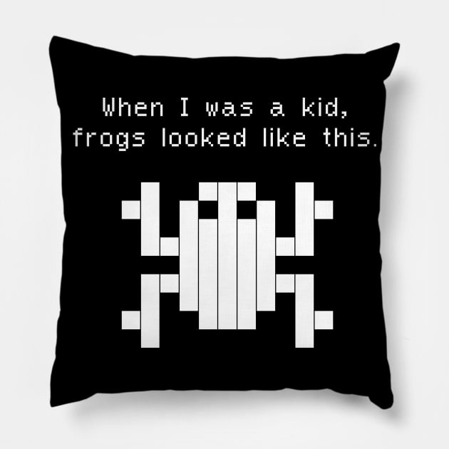 Funny 80s Arcade Game Design Pillow by Wizardmode
