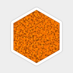 isometric orange triangles in hexagon Magnet