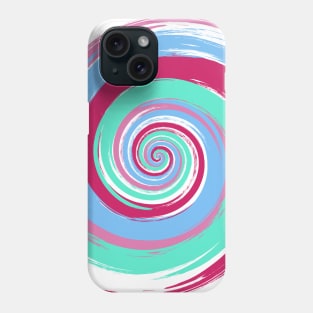 Colorful swirl - blue and pink color Phone Case