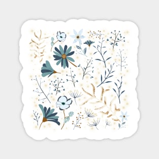 Ice Blue Fantasy Garden Magnet