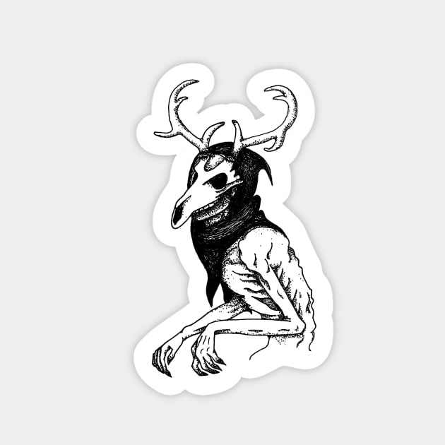 Wendigo Magnet by CreativeHermitCo