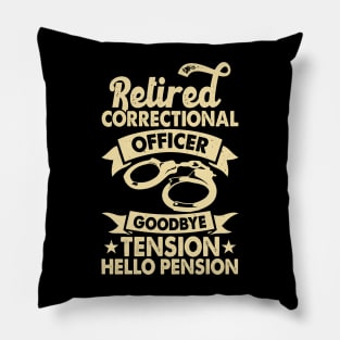 Retired Correctional Officer Goodbye Tension Hello Pension T shirt For Women T-Shirt T-Shirt Pillow