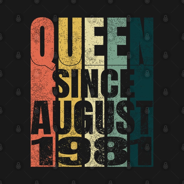 Retro 39th Birthday Gifts Quarantine Queen Since August 1981 by Smoothbeats