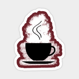 hot coffee in a warm coffee cup Magnet