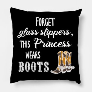 Forget Glass Slippers, This Princess Wears Boots Pillow