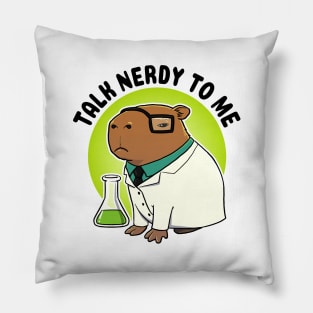 Talk nerdy to me Capybara Scientist Pillow