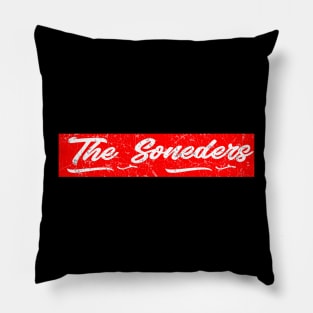 the oneders red vintage Pillow