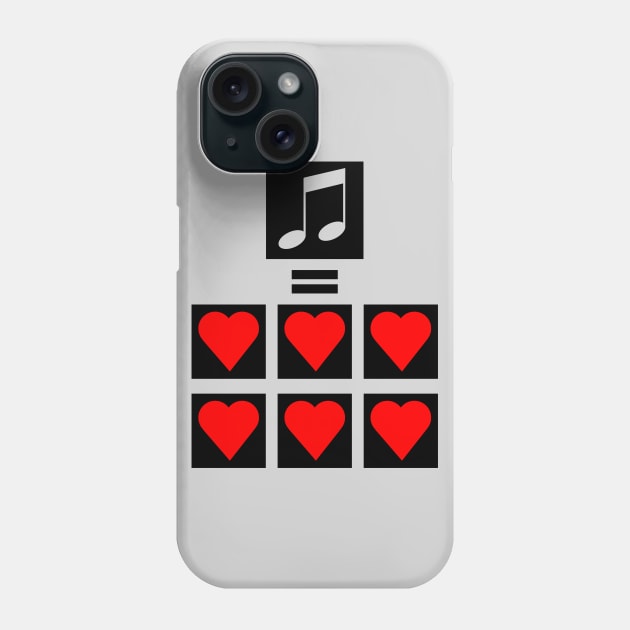 Music equal hearts Phone Case by DarkoRikalo86