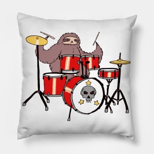 Drum Set Sloth Pillow