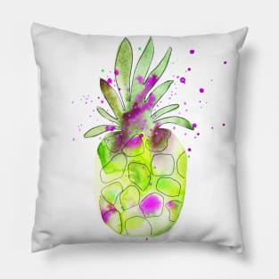 Watercolor pineapple Pillow