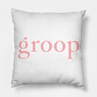 groop5: the biggening pink logo Pillow