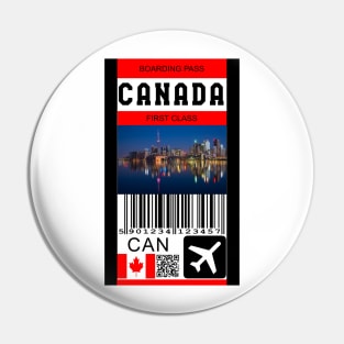 Canada first class boarding pass Pin