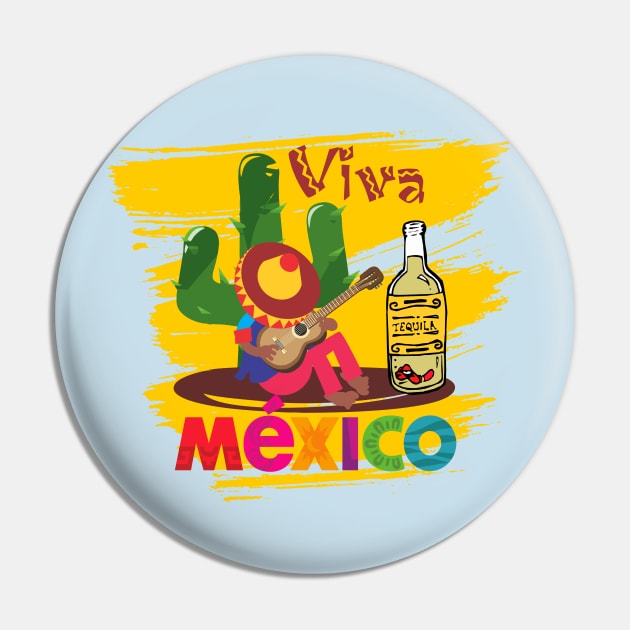 Viva Mexico Pin by LegnaArt