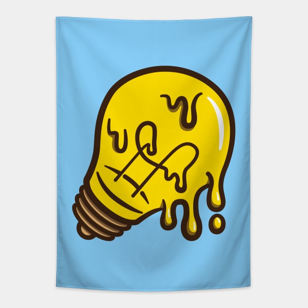 Sweet Idea - Light Bulb (Blue) Tapestry by jepegdesign