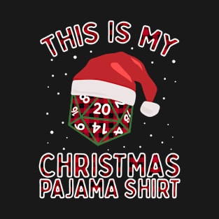 This Is My Christmas Pajama Plaid Board Game Role Play D20 T-Shirt